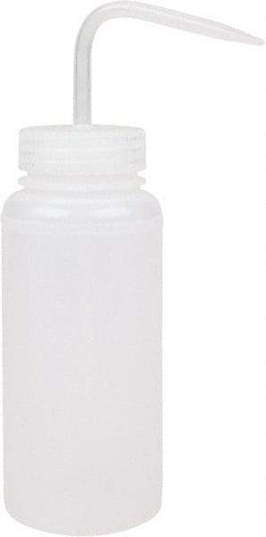 Bel-Art - 16 oz Wide-Mouth Bottle - Polyethylene, Translucent, 43mm Cap - Best Tool & Supply