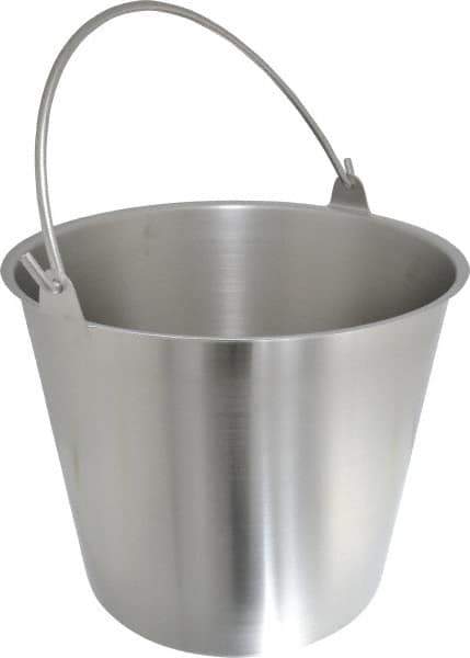 VOLLRATH - 3-1/4 Gal Tapered Cylinder Stainless Steel Pail - 9-1/4" High x 30-1/2" Diam - Best Tool & Supply