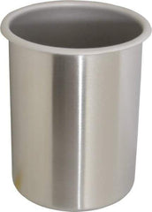 VOLLRATH - Round, Chrome Stainless Steel Food Storage Container - 6.8" High x 4.9" Wide - Best Tool & Supply