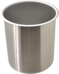 VOLLRATH - Round, Chrome Stainless Steel Food Storage Container - 7.3" High x 6.1" Wide - Best Tool & Supply