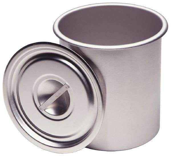 VOLLRATH - Round, Chrome Stainless Steel Food Storage Container - 10.9" High x 9" Wide - Best Tool & Supply