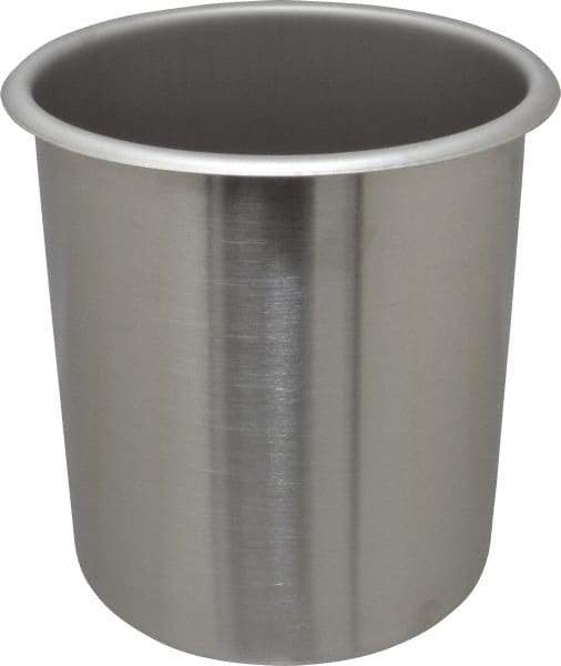 VOLLRATH - Round, Chrome Stainless Steel Food Storage Container - 7.6" High x 6-1/2" Wide - Best Tool & Supply