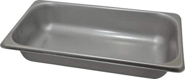 VOLLRATH - Rectangular, Chrome Stainless Steel Food Pan - 2-1/2" High x 6.9" Wide x 12.8" Long - Best Tool & Supply