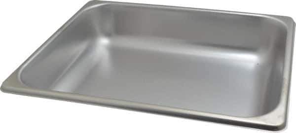 VOLLRATH - Rectangular, Chrome Stainless Steel Food Pan - 2-1/2" High x 10.4" Wide x 12.8" Long - Best Tool & Supply