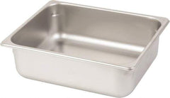 VOLLRATH - Rectangular, Chrome Stainless Steel Food Pan - 4" High x 10.4" Wide x 12.8" Long - Best Tool & Supply