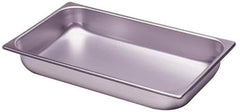 VOLLRATH - Rectangular, Chrome Stainless Steel Food Pan - 6" High x 12.8" Wide x 20.8" Long - Best Tool & Supply