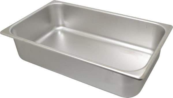 VOLLRATH - Rectangular, Chrome Stainless Steel Food Pan - 4" High x 9.8" Wide x 16.4" Long - Best Tool & Supply