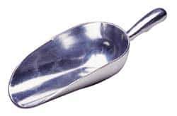 VOLLRATH - 24 oz Silver Cast Aluminum Round Bottom Scoop - 4" Wide Bowl, 3.4" Handle Length, 10.8" OAL - Best Tool & Supply