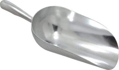 VOLLRATH - 55 oz Silver Cast Aluminum Round Bottom Scoop - 5-1/2" Wide Bowl, 4" Handle Length, 14.4" OAL - Best Tool & Supply