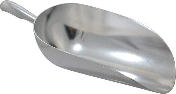 VOLLRATH - 86 oz Silver Cast Aluminum Round Bottom Scoop - 6.3" Wide Bowl, 4.3" Handle Length, 15.6" OAL - Best Tool & Supply