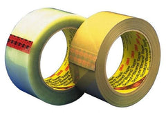 3M - 2" x 55 Yd Clear Hot Melt Adhesive Sealing Tape - Polypropylene Film Backing, 3.1 mil Thick - Best Tool & Supply