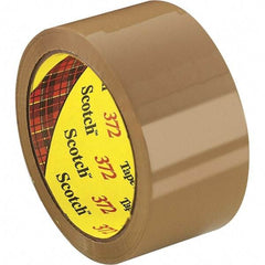 3M - 2" x 55 Yd Natural (Color) Rubber Adhesive Sealing Tape - Polypropylene Film Backing, 2.2 mil Thick, 52 Lb Tensile Strength, Series 372 - Best Tool & Supply