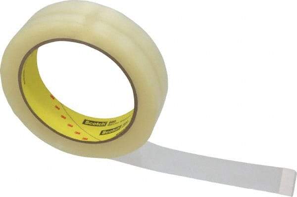 3M - 1" x 72 Yd Clear Acrylic Adhesive Packaging Tape - Vinyl Backing, 2.3 mil Thick, 28 Lb Tensile Strength, Series 600 - Best Tool & Supply