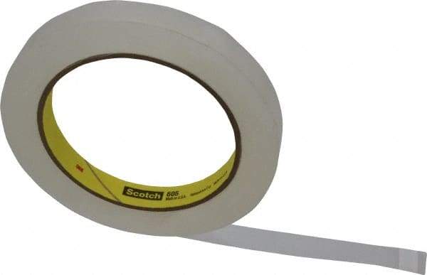 3M - 1/2" x 72 Yd Clear Acrylic Adhesive Packaging Tape - Polypropylene Film Backing, 2.5 mil Thick, Series 605 - Best Tool & Supply