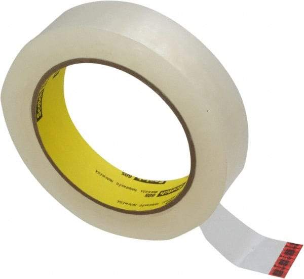 3M - 1" x 72 Yd Clear Acrylic Adhesive Packaging Tape - Polypropylene Film Backing, 2.5 mil Thick, Series 605 - Best Tool & Supply