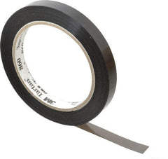 3M - 1/2" x 60 Yd Black Rubber Adhesive Strapping Tape - Polypropylene Film Backing, 2.8 mil Thick, 110 Lb Tensile Strength, Series 860 - Best Tool & Supply