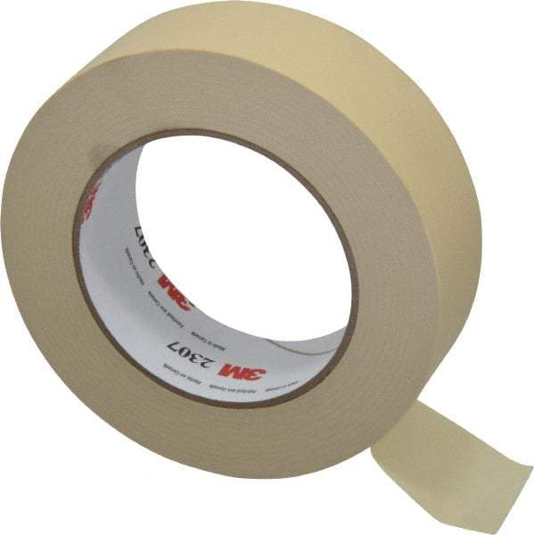 3M - 1-1/2" Wide x 60 Yd Long Tan Paper Masking Tape - Series 2307, 5.2 mil Thick, 23 In/Lb Tensile Strength - Best Tool & Supply