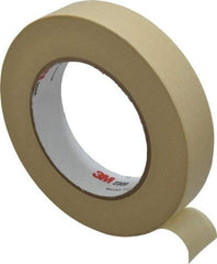 3M - 1" Wide x 60 Yd Long Tan Paper Masking Tape - Series 2308, 5.3 mil Thick, 22 In/Lb Tensile Strength - Best Tool & Supply