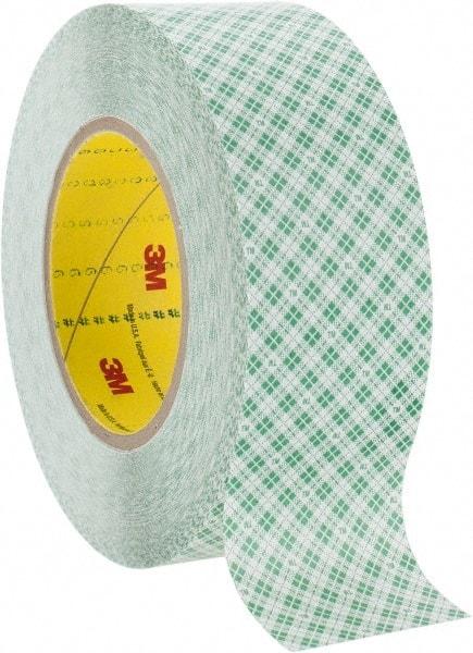 3M - 2" x 36 Yd Rubber Adhesive Double Sided Tape - 9 mil Thick, White, Polyethylene Film Liner, Continuous Roll, Series 9589 - Best Tool & Supply