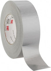 3M - 2" x 55m Silver Duct Tape - 9 mil, Rubber Adhesive, Polyethylene Film Backing, 25 Lb/ln Tensile Strength, 200°F Max, Series 3939 - Best Tool & Supply