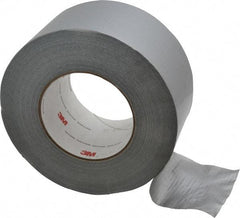 3M - 3" x 55m Silver Duct Tape - 9 mil, Rubber Adhesive, Polyethylene Film Backing, 25 Lb/ln Tensile Strength, 200°F Max, Series 3939 - Best Tool & Supply