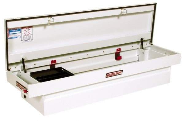 Weather Guard - 51-5/8" Wide x 6" High x 20" Deep Saddle Box - White - Best Tool & Supply