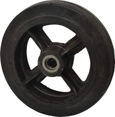 Fairbanks - 10 Inch Diameter x 2-1/2 Inch Wide, Rubber Caster Wheel - 1,500 Lb. Capacity, 2-3/4 Inch Hub Length, 7/8 Inch Axle Diameter, Roller Bearing - Best Tool & Supply