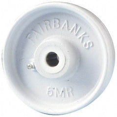 Fairbanks - 6 Inch Diameter x 2 Inch Wide, Cast Iron Caster Wheel - 1,200 Lb. Capacity, 2-1/4 Inch Hub Length, 1/2 Inch Axle Diameter, Plain Bearing - Best Tool & Supply