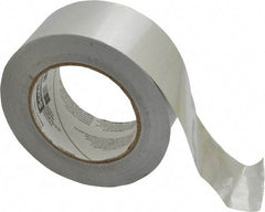 3M - 2" x 50 Yds Silver Foil Tape - 3.6 mil, Rubber Adhesive, Aluminum Foil Backing, 17 Lb/ln Tensile Strength, -10°F to 180°F, Series 3311 - Best Tool & Supply