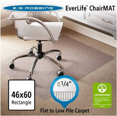 ES Robbins - 60" Long x 46" Wide, Chair Mat - Rectangular, Beveled Edge Style - Best Tool & Supply