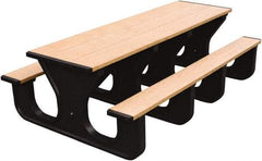 Vestil - 60" Long x 96" Wide x 30-1/2" High Stationary Rectangular Activity/Utility Table - Cedar & Black, Plastic - Best Tool & Supply