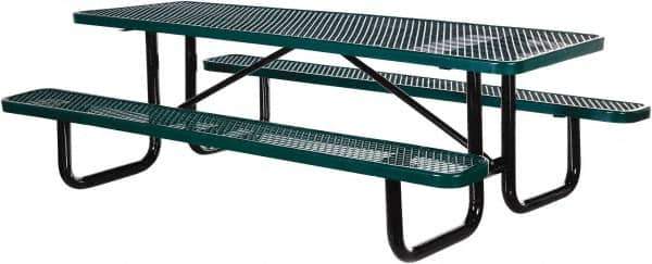 Vestil - 72" Long x 61-5/8" Wide x 30.38" High Stationary Activity/Utility Table without Back Rests - Brown, Steel - Best Tool & Supply