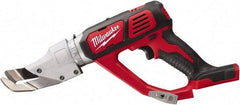 Milwaukee Tool - 3,000 SPM, 18 Volt, Inline Handle, Handheld Cordless Shear - 18 Gauge (Mild Steel) Cutting Capacity - Best Tool & Supply