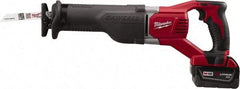 Milwaukee Tool - 18V, 0 to 3,000 SPM, Cordless Reciprocating Saw - 1-1/8" Stroke Length, 19" Saw Length, 1 Lithium-Ion Battery Included - Best Tool & Supply