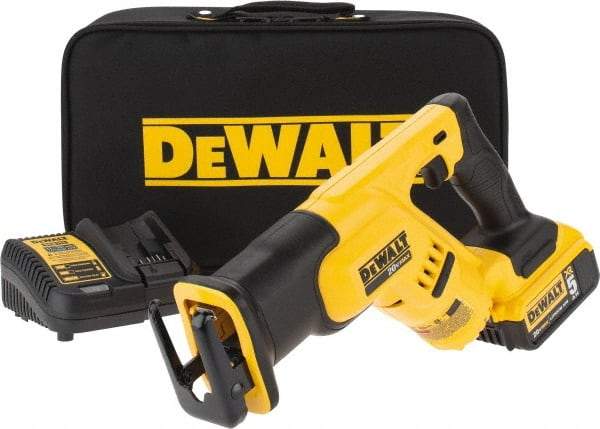 DeWALT - 20V, 0 to 2,900 SPM, Cordless Reciprocating Saw - 1-1/8" Stroke Length, 14" Saw Length, 1 Lithium-Ion Battery Included - Best Tool & Supply