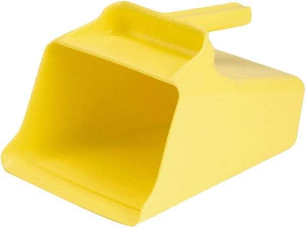 Remco - 128 oz Yellow Polypropylene Flat Bottom Scoop - 8.7" Wide x 6.7" Deep Bowl, 11" OAL - Best Tool & Supply