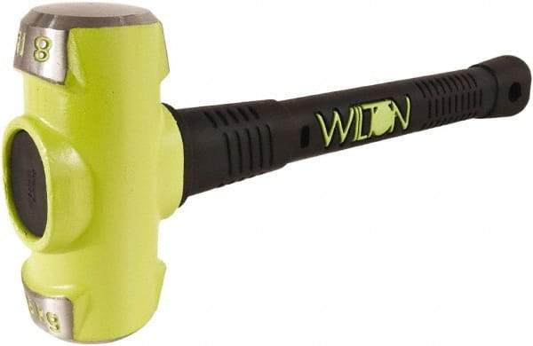 Wilton - 8 Lb Head, 16" Long Sledge Hammer - Steel Head, Steel Handle with Grip - Best Tool & Supply