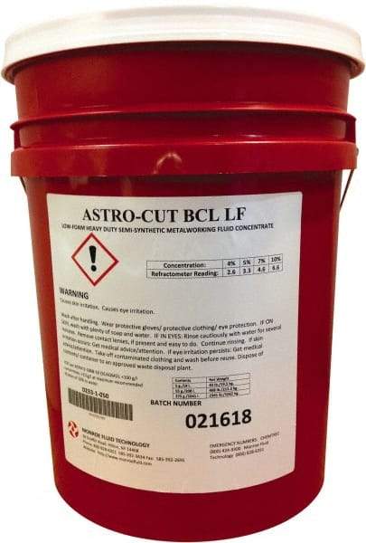 Monroe Fluid Technology - 5 Gal Pail Cutting & Grinding Fluid - Semisynthetic - Best Tool & Supply