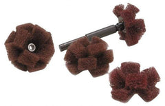 Merit Abrasives - 1-1/2" Diam Hard Density Cross Buff - 3 Plys, 8-32 Thread, Very Fine Grade, 2,000 Max RPM - Best Tool & Supply