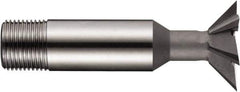 DORMER - 7/8" Diam x 0.2559" Width of Cut, 45° Included Angle, High Speed Steel Dovetail Cutter - 1/2" Shank Diam, Uncoated - Best Tool & Supply