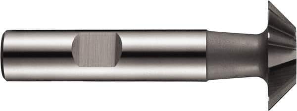 DORMER - 12mm Diam x 5mm Width of Cut, 60° Included Angle, Cobalt Dovetail Cutter - Weldon Flat, Uncoated - Best Tool & Supply