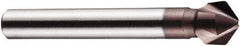 DORMER - 6mm Shank Diam, 3 Flute 100° High Speed Steel Countersink - TiAlN Finish, 53mm OAL, Single End, Straight Shank, Right Hand Cut - Best Tool & Supply