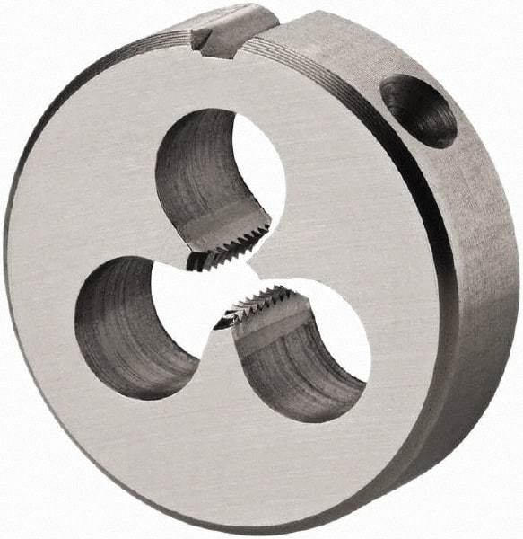 DORMER - M27x3.00 Metric Coarse Thread, High Speed Steel Round Die - 25mm Thick, Right Hand Thread, Series F100 - Exact Industrial Supply