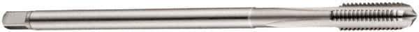 DORMER - M8x1.25 Metric Coarse 6H 3 Flute Bright Finish Cobalt Straight Flute Machine Tap - Plug, Right Hand Thread, 97mm OAL, 17mm Thread Length, Oversize - Best Tool & Supply