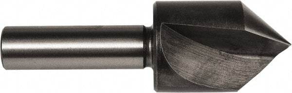 Union Butterfield - 1-1/2" Head Diam, 1/2" Shank Diam, 1 Flute 90° High Speed Steel Countersink - Bright Finish, 3-7/8" OAL, Single End, Straight Shank, Right Hand Cut - Best Tool & Supply