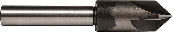 Union Butterfield - 5/8" Head Diam, 1/2" Shank Diam, 4 Flute 82° High Speed Steel Countersink - Bright Finish, 4" OAL, Single End, Straight Shank, Right Hand Cut - Best Tool & Supply