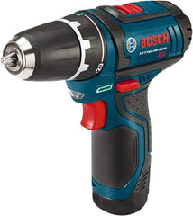 Bosch - 12 Volt 3/8" Chuck Pistol Grip Handle Cordless Drill - 0-350 & 0-1300 RPM, Reversible, 2 Lithium-Ion Batteries Included - Best Tool & Supply