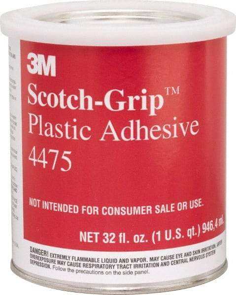 3M - 32 Fluid Ounce Container, Clear, Can Synthetic Resin Construction Adhesive - Series 4475 - Best Tool & Supply