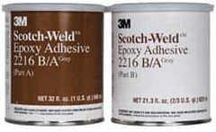 3M - 32 oz Can Two Part Epoxy - 90 min Working Time, 3,200 psi Shear Strength, Series 2216 - Best Tool & Supply