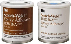 3M - 32 oz Can Two Part Epoxy - 60 min Working Time, 3,000 psi Shear Strength, Series 1838 - Best Tool & Supply